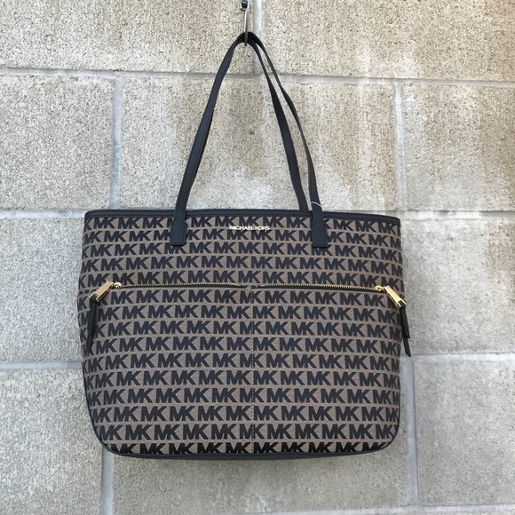 MICHAEL KORS Black & Beige tote NWT - Picture 5 of 9
